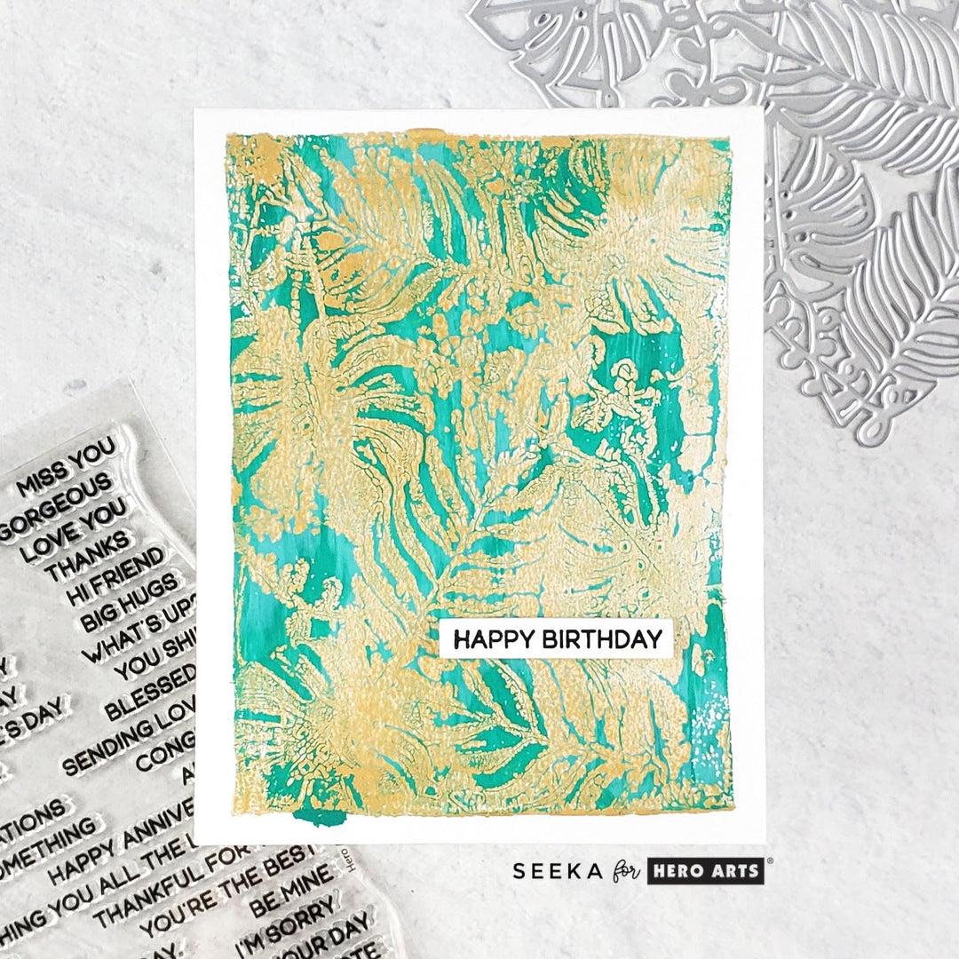 CLEVER CRAFTS:  Gel Printing With Die Cuts