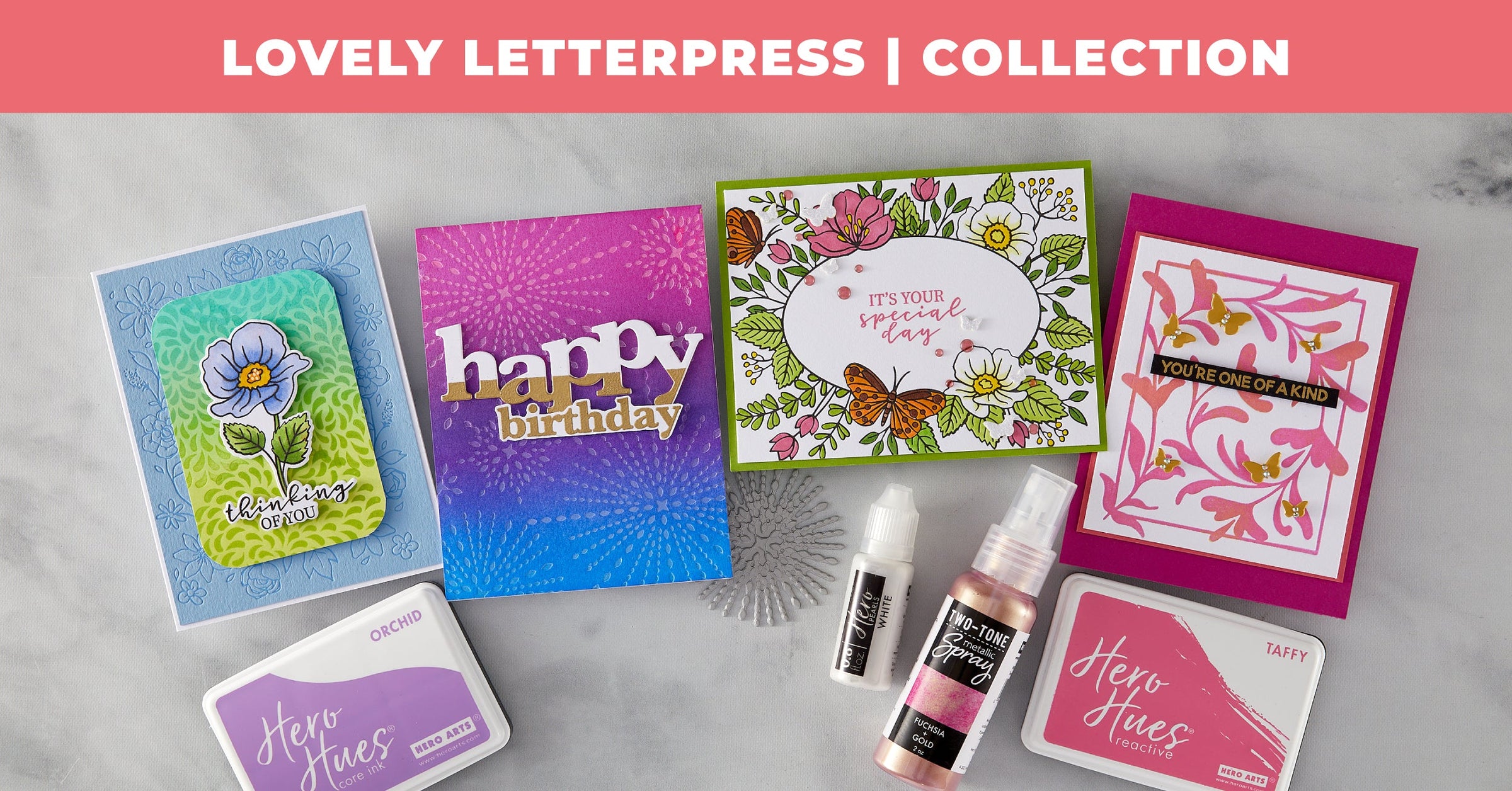HERO ARTS - Lovley Letterpress Collection