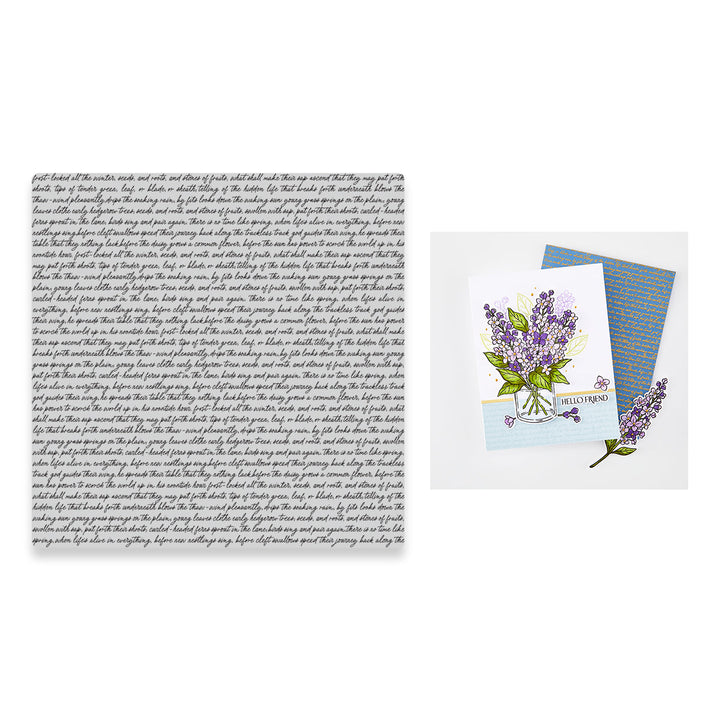 Birdsong Script Cling Stamp