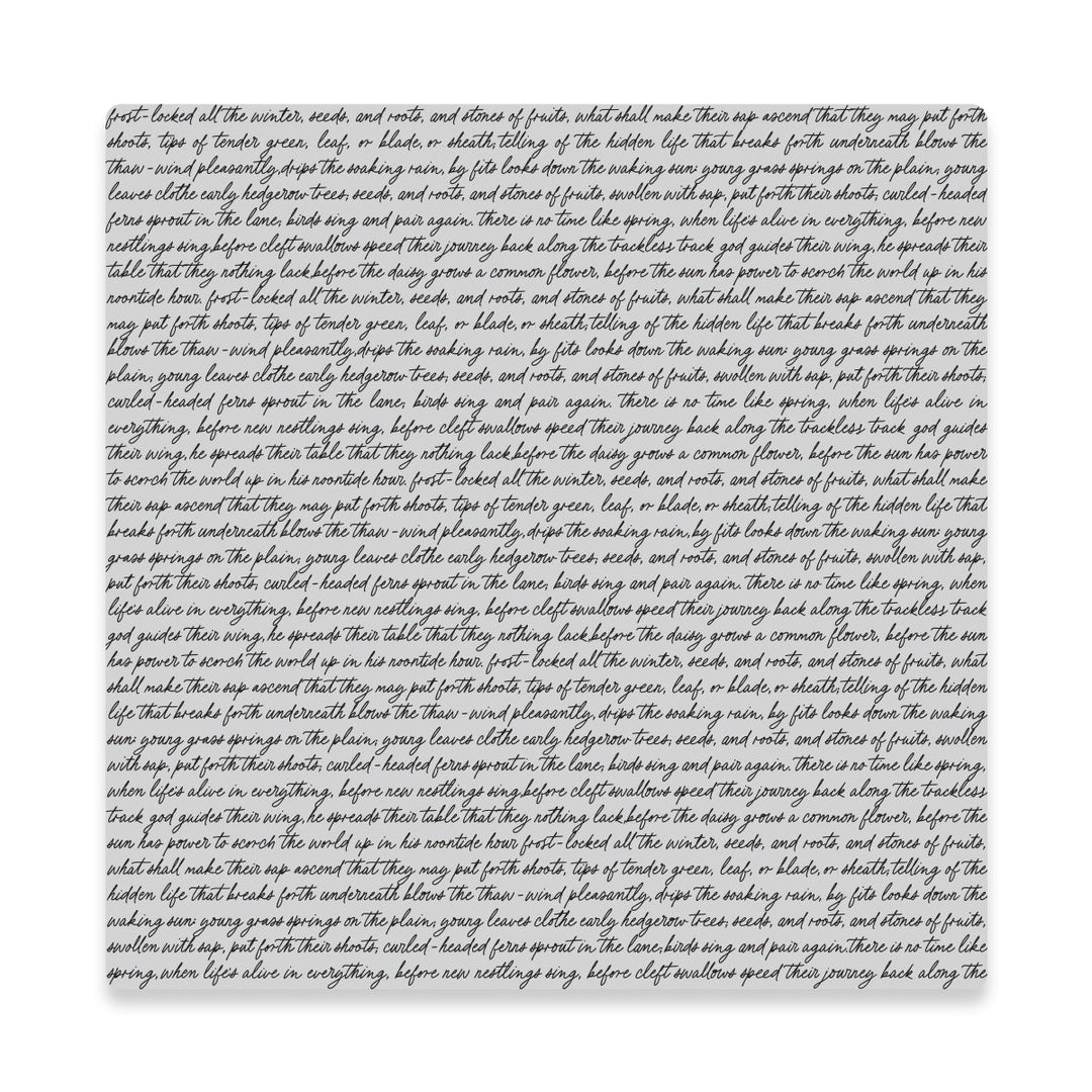 Birdsong Script Cling Stamp