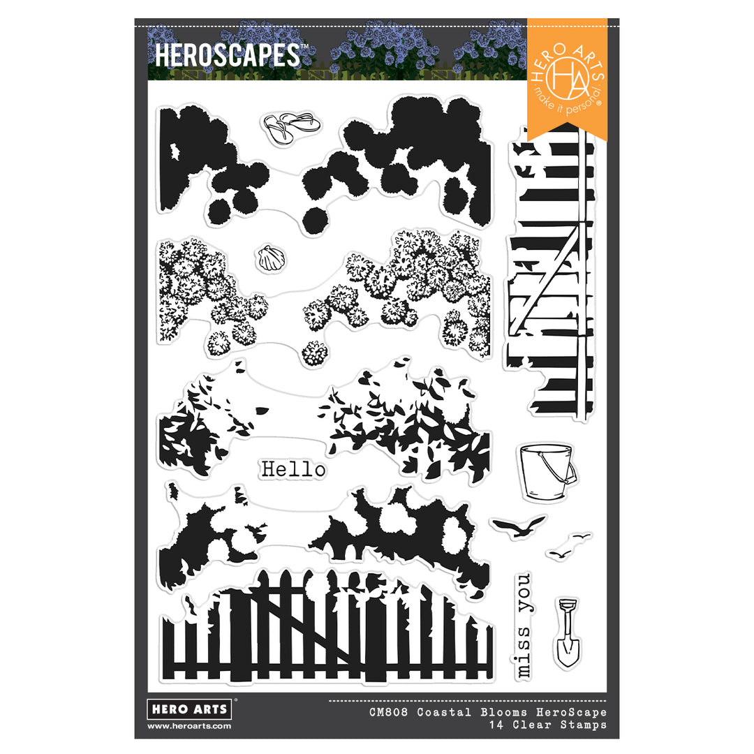 Coastal Blooms HeroScape Clear Stamp Set