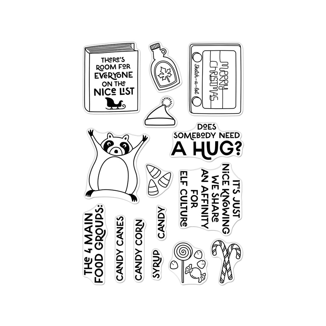 Elf Culture Clear Stamp Set from the Yule Fuel Collection