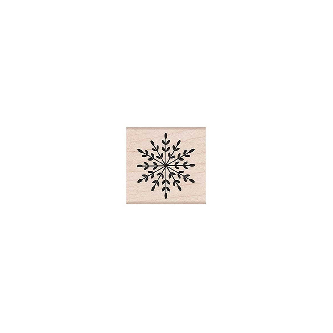 Geometric Snowflake Woodblock Stamp