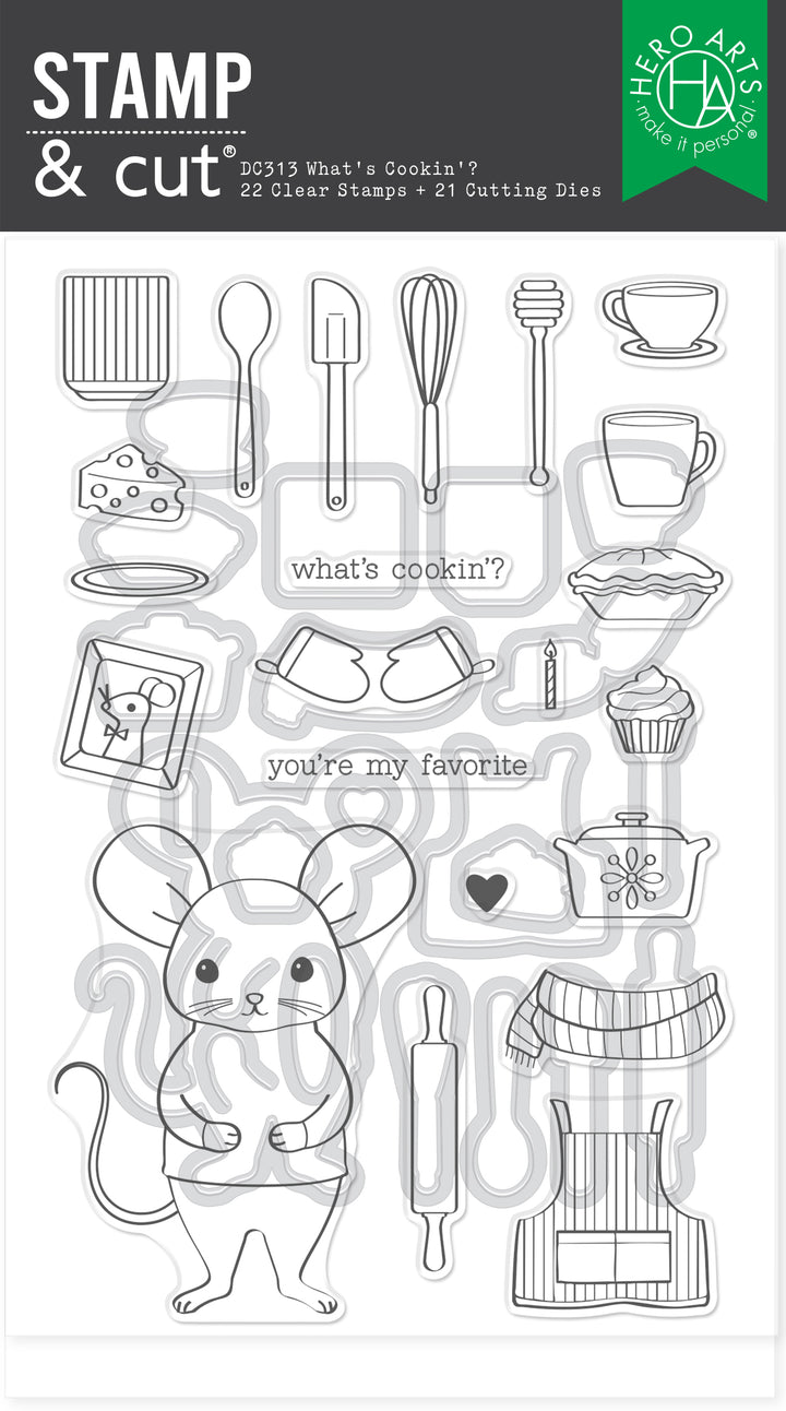 Hero Arts What's Cookin'?  Stamp & Cut Set