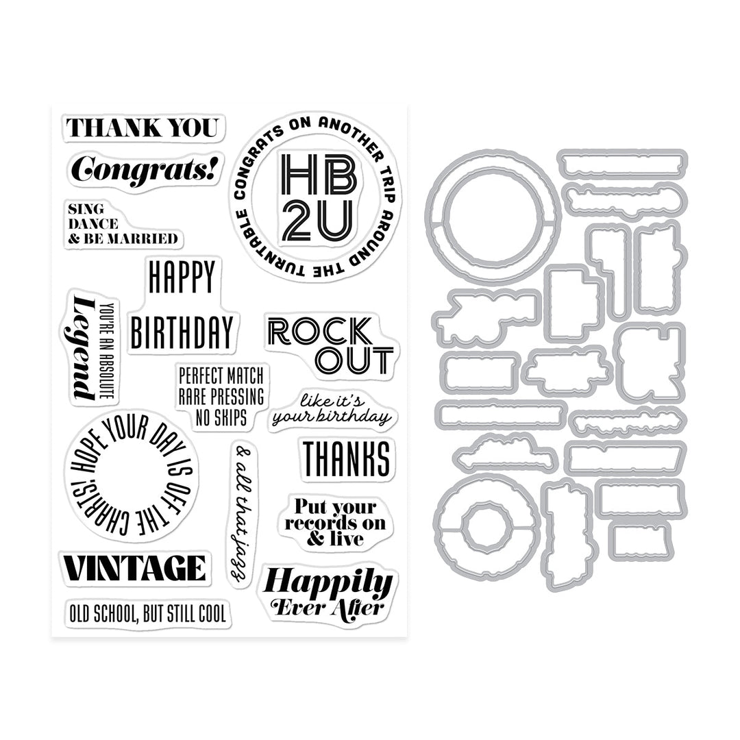 Vintage Vinyl Stamp & Cut