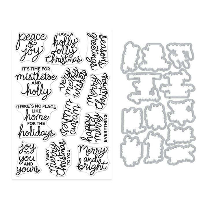 Very Merry Wishes Stamp & Cut