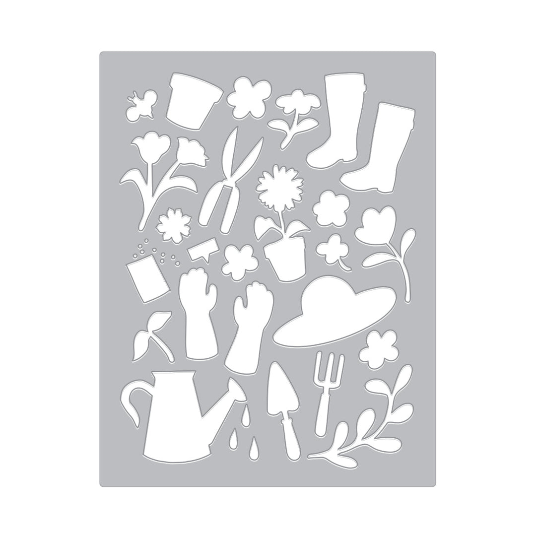 Gardening Tools & Flowers Cover Plate Die