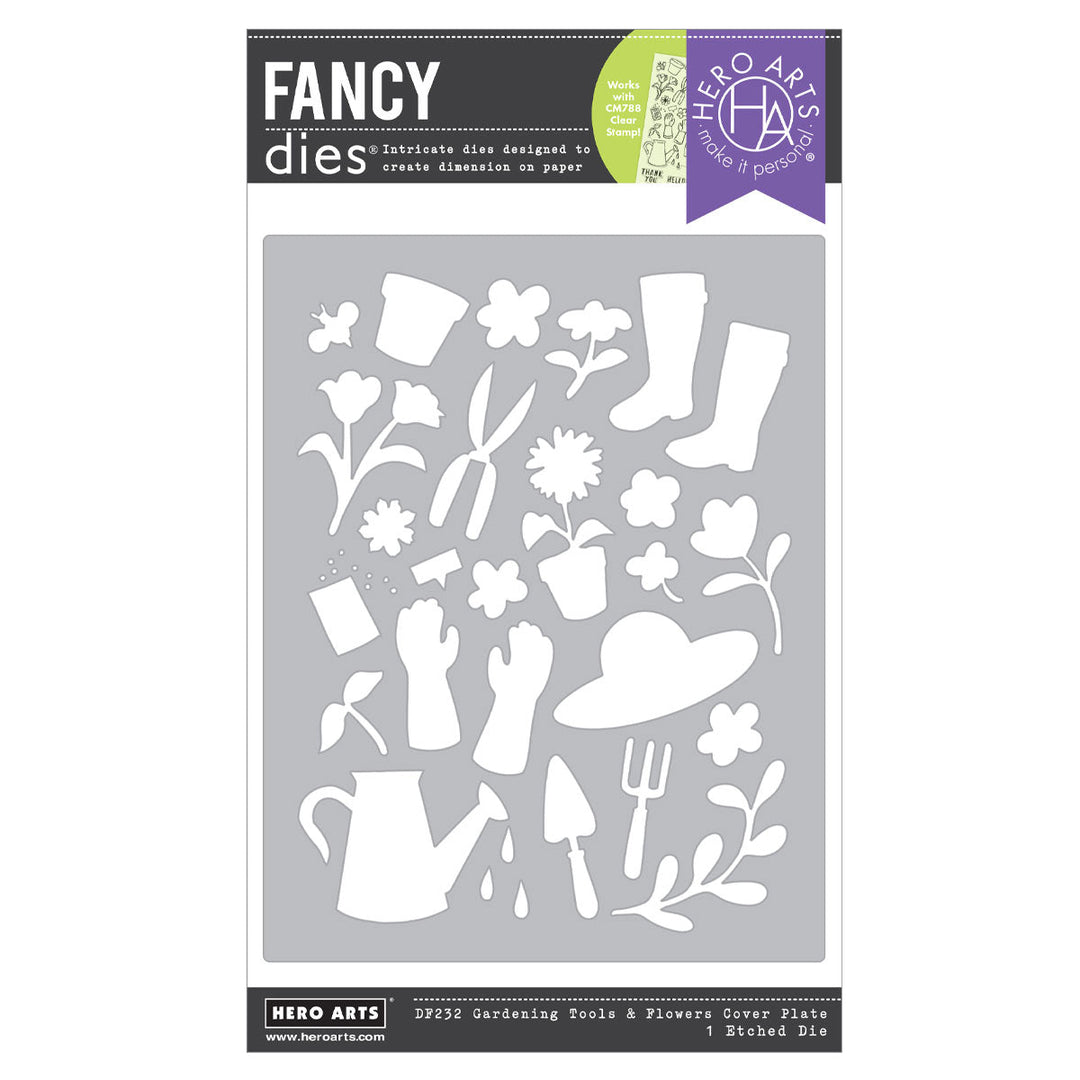Gardening Tools & Flowers Cover Plate Die