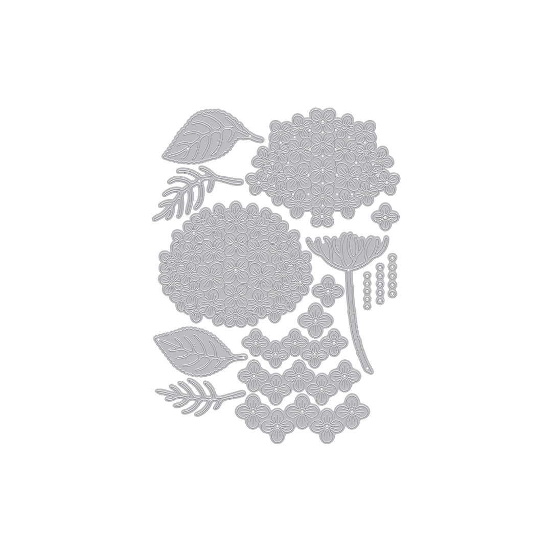 Layered Hydrangea Etched Dies