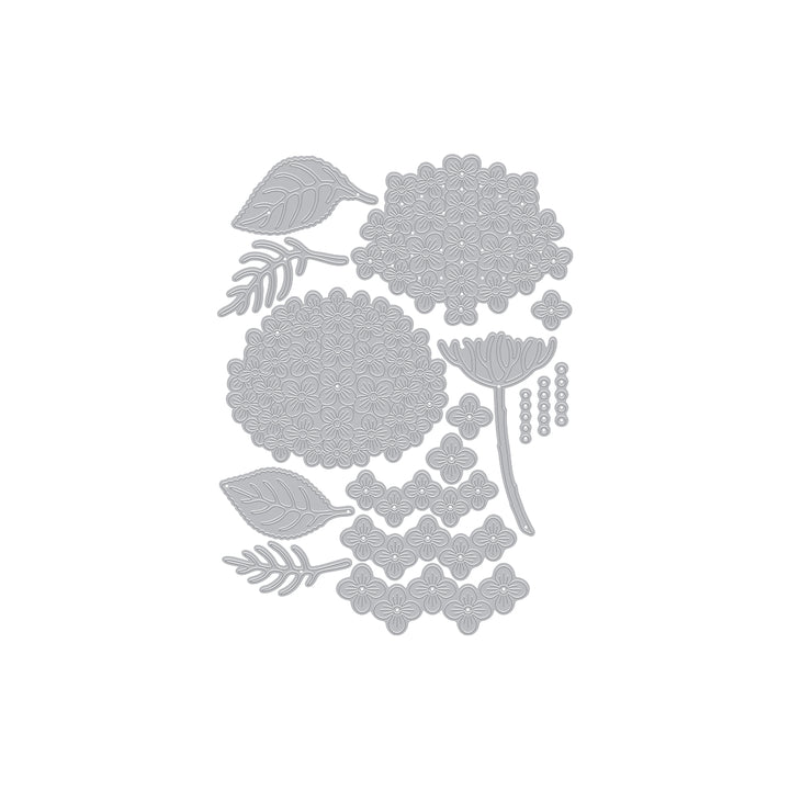 Layered Hydrangea Etched Dies