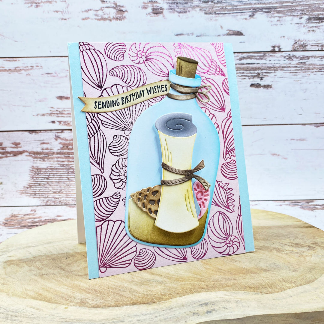 Message in a Bottle Etched Die Set