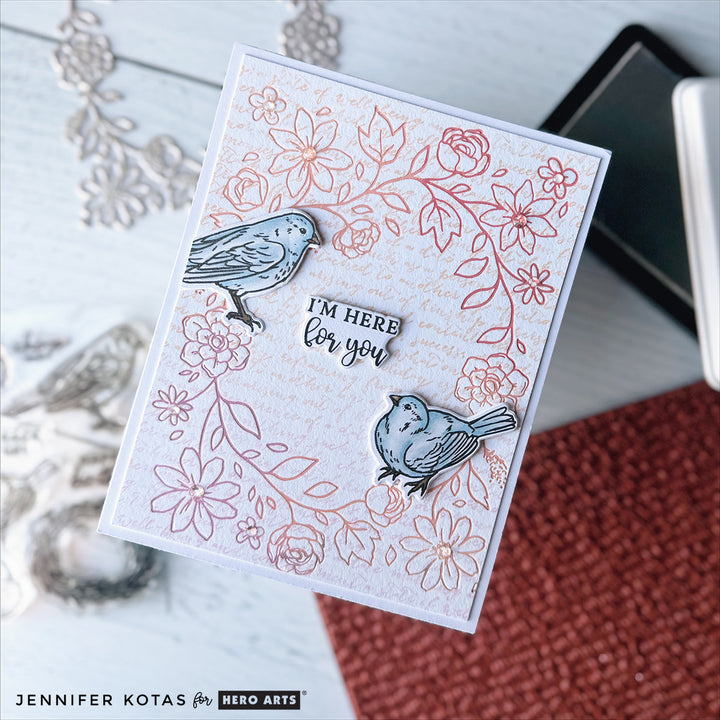 Floral Border Letterpress + Foil Plate from the Lovely LetterPress Collection