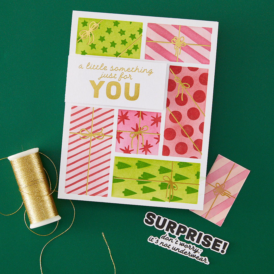 Wrap it Up Letterpress + Foil Plates with Placement Guide