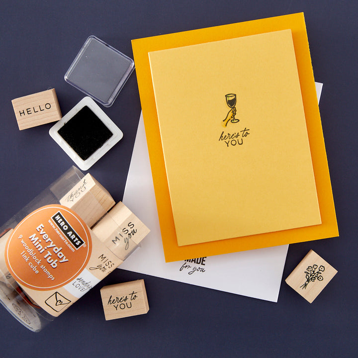 Everyday Mini Tub Woodblock Stamps