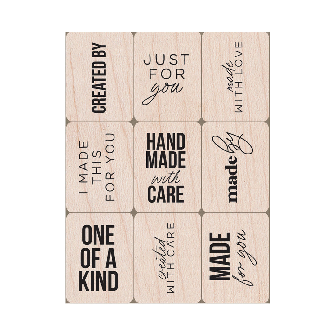 Handmade Mini Tub Woodblock Stamps