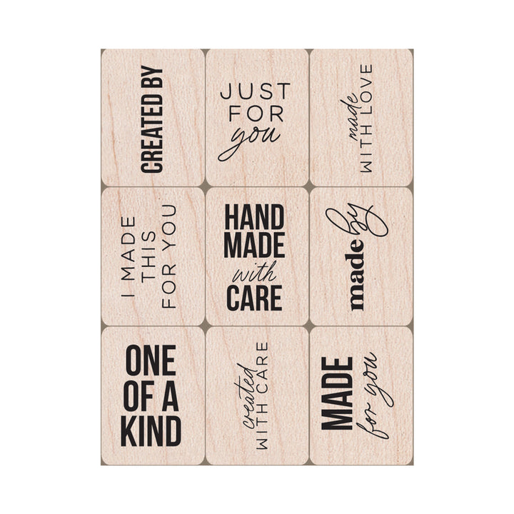 Handmade Mini Tub Woodblock Stamps