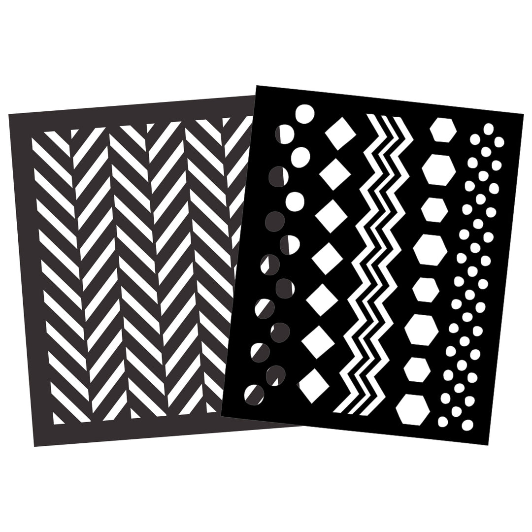 Chevron Stencil Pair