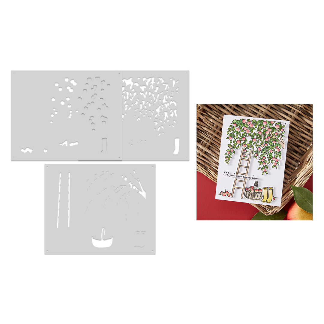 In The Orchard Color Layering Stencils