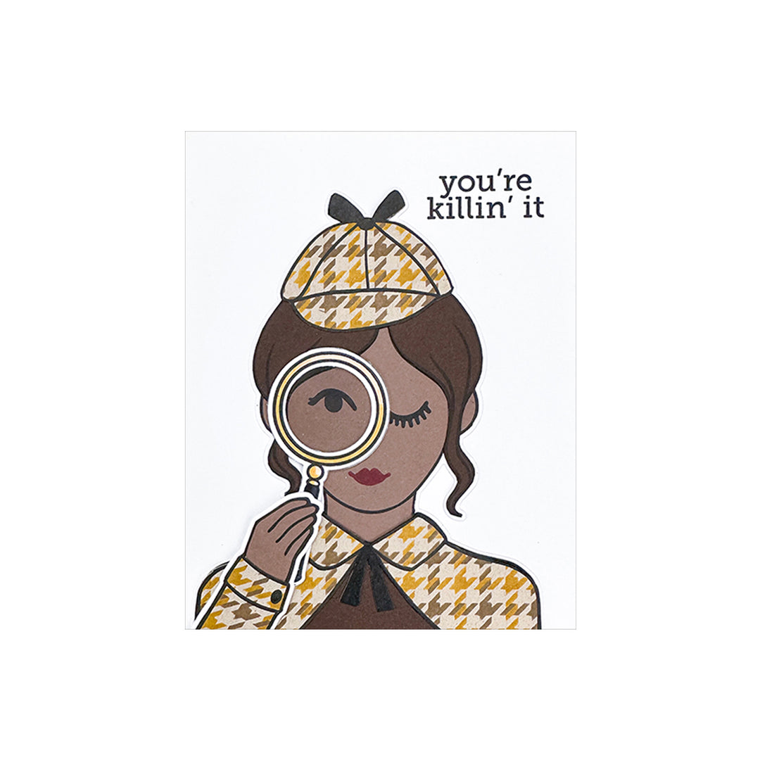 Miss Detective Stamp & Cut Set from the Case Closed Collection