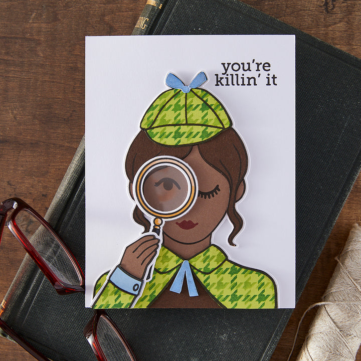 Miss Detective Stamp & Cut Set from the Case Closed Collection