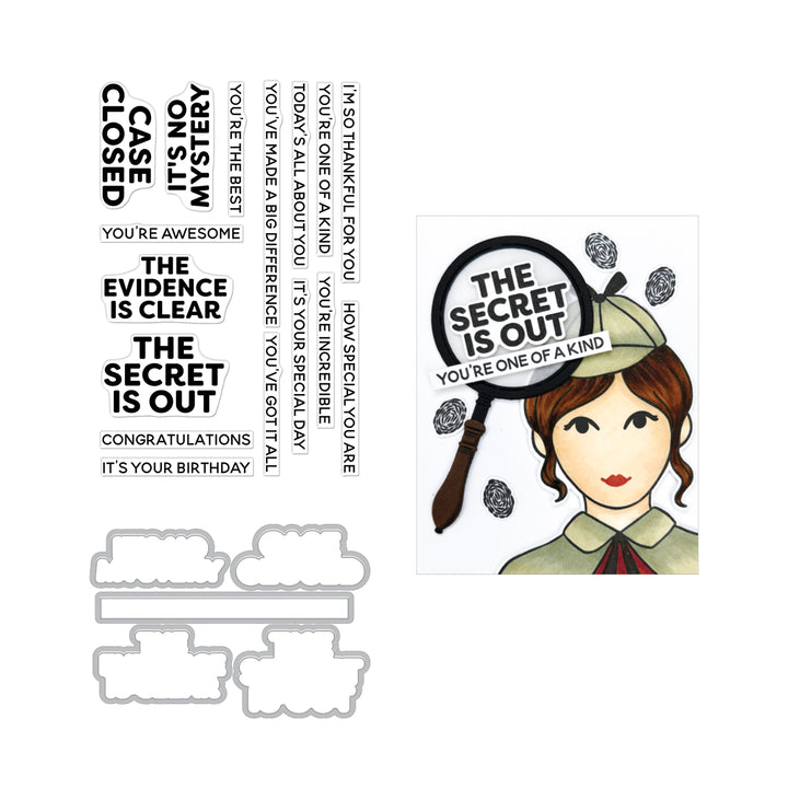 It's No Mystery Stamp & Cut Set from the Case Closed Collection