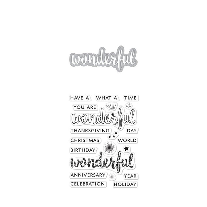 DC214 Wonderful Stamp & Cut - Hero Arts