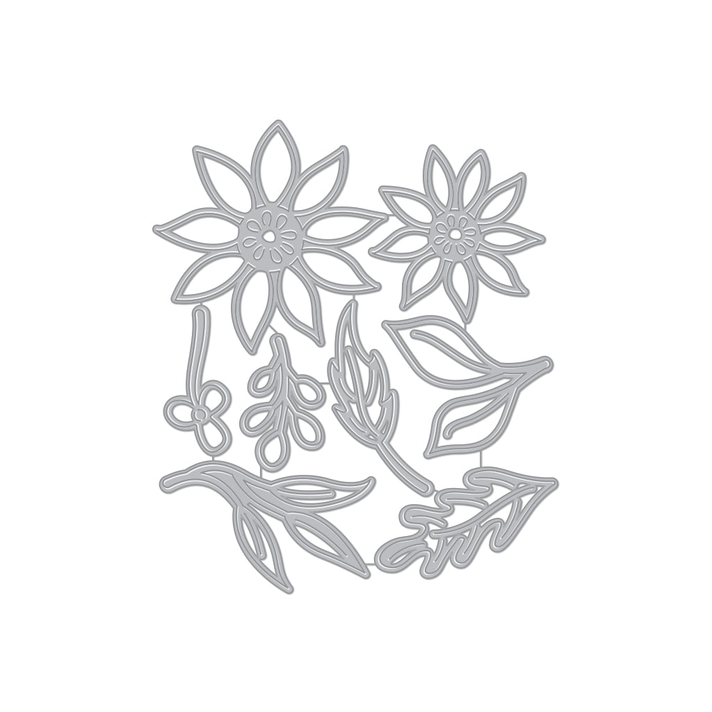DF083 Foliage & Flowers Fancy Dies (E) - Hero Arts