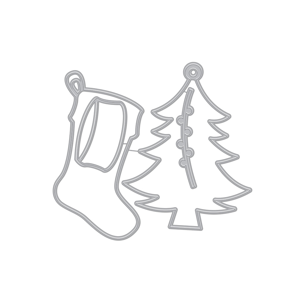 DF098 Tree & Stocking Tag Fancy Dies (D) - Hero Arts