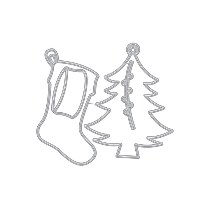 DF098 Tree & Stocking Tag Fancy Dies (D) - Hero Arts