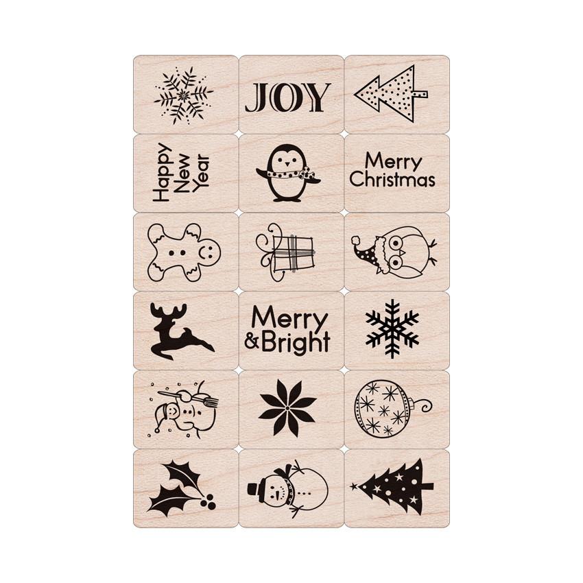 LL795 Merry Christmas Ink 'n' Stamp - Hero Arts