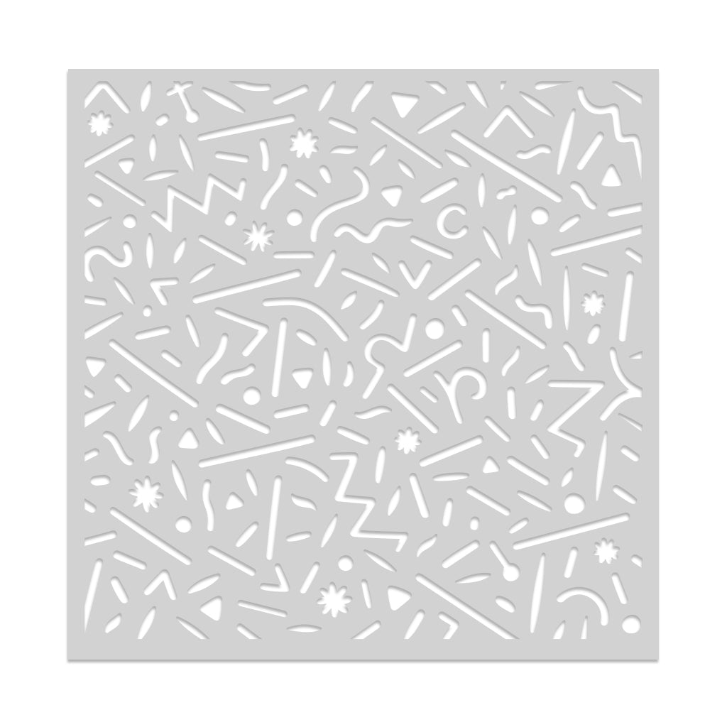 SA280 Dancing Lines Stencil - Hero Arts