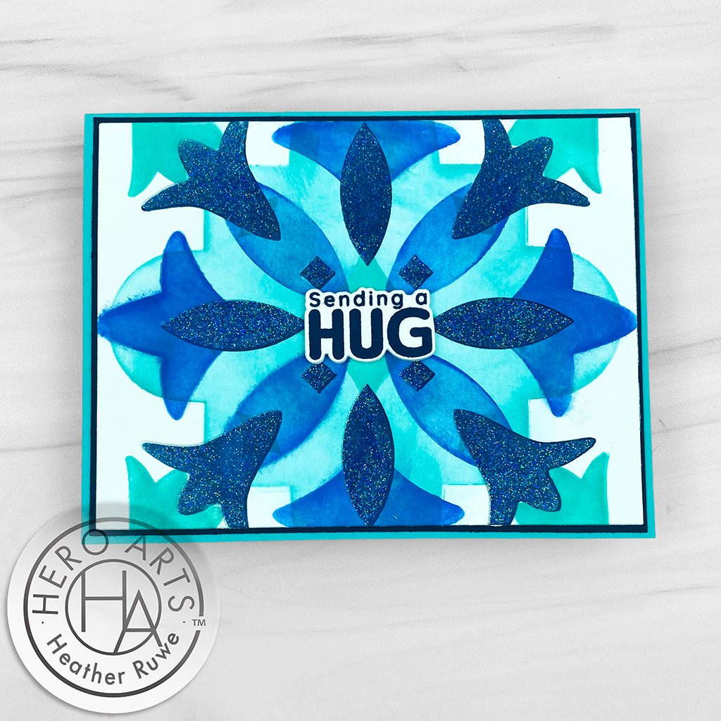 SA281 Color Layering Tile Stencils - Hero Arts